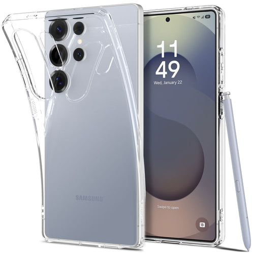 Husa pentru Samsung Galaxy S25 Ultra, Spigen Liquid Crystal (ACS08948), transparenta