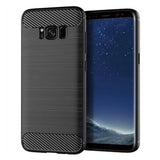 Husa pentru Samsung Galaxy S8, Techsuit Carbon Silicone, negru