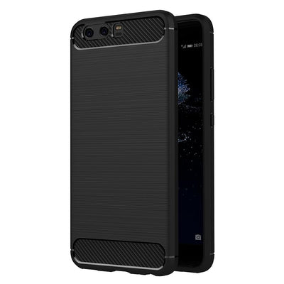 Husa pentru Huawei P10 Plus, Techsuit Carbon Silicone, negru