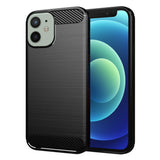 Husa pentru iPhone 12 mini, Techsuit Carbon Silicone, negru