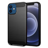 Husa pentru iPhone 12, Techsuit Carbon Silicone, albastru