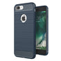 Husa pentru iPhone 7 Plus, Techsuit Carbon Silicone, albastru