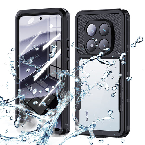 Husa pentru Xiaomi Redmi Note 14 Pro 5G, ShellBox Waterproof IP68 Case, negru