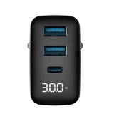 Incarcator retea Havit (UCLE001 EU), 2x USB, Type-C, 30W, GaN Technology, negru
