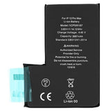 OEM Smartphone Battery (18531), without Flex-Cable, iPhone 12 Pro Max, 3687mAh, Negru