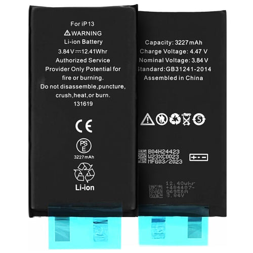 OEM Smartphone Battery (19316), iPhone 13, 3227mAh, without Flex-Cable, Negru