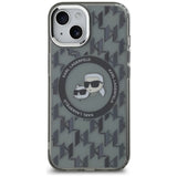Husa pentru iPhone 15 Plus, Karl Lagerfeld IML MagSafe (KLHMP15MHMCKMHK), negru