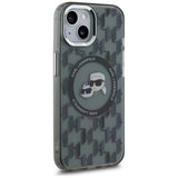 Husa pentru iPhone 15 Plus, Karl Lagerfeld IML MagSafe (KLHMP15MHMCKMHK), negru