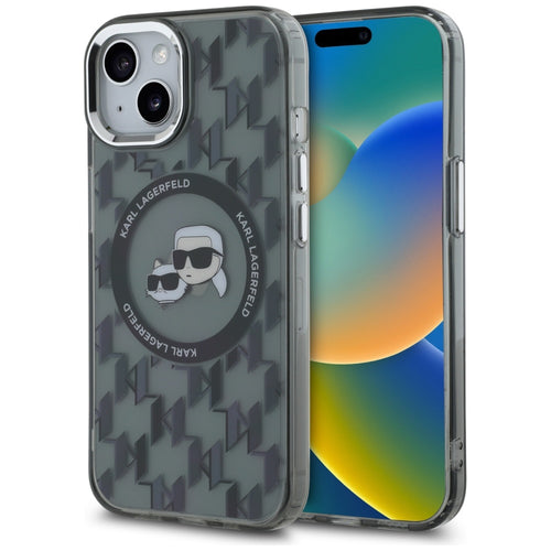 Husa pentru iPhone 15 Plus, Karl Lagerfeld IML MagSafe (KLHMP15MHMCKMHK), negru