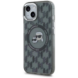 Husa pentru iPhone 15, Karl Lagerfeld IML MagSafe (KLHMP15SHMCKMHK), negru