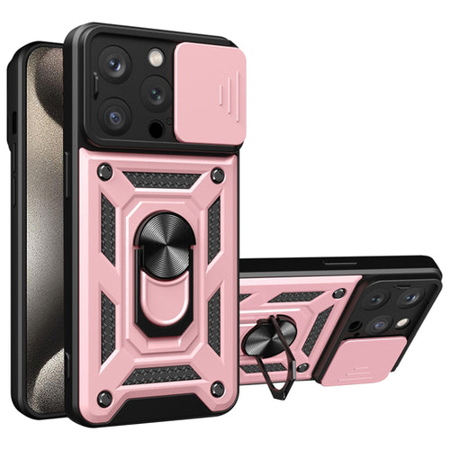 Husa pentru iPhone 15 Pro Max, Techsuit CamShield Series, roz