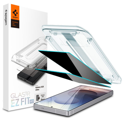 Folie de protectie pentru Samsung Galaxy S25 Ultra, Spigen (2 pack) Glas.tR EZ-FIT HD (AGL09335)