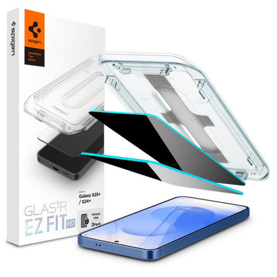 Folie de protectie pentru Samsung Galaxy S24 Plus, Spigen (2 pack) Glas.tR EZ-FIT HD (AGL09307)