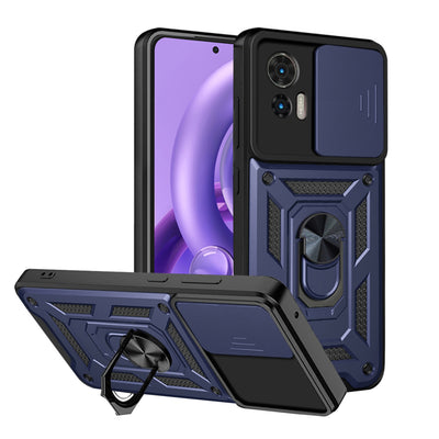 Husa pentru Motorola Edge 30 Neo, Techsuit CamShield Series, albastru