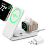 Incarcator wireless ESR Premium 3in1 Travel Wireless Charging Set (2C569A), pentru iPhone, MFi Apple Watch, AirPods, Qi2 15W, alb