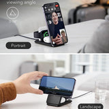 Incarcator wireless ESR Premium Travel Wireless Charging Set (2C569), cu Bag Accessories, pentru iPhone, MFi Apple Watch, AirPods, Qi2, alb