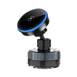 Suport auto Techsuit Premium cu Incarcare Wireless ChargeMagX (HOLD253), N52 Magnets, Powerful Ventuza, Bord, negru
