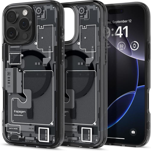 Husa pentru iPhone 16 Pro, Spigen Ultra Hybrid Zero One MagSafe (ACS08135), transparenta