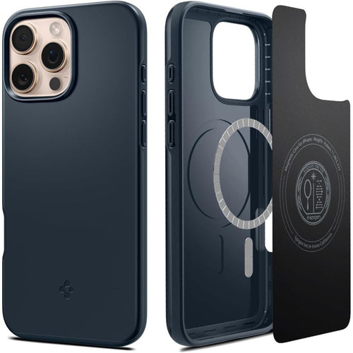 Husa pentru iPhone 16 Pro Max, Spigen Thin Fit MagSafe (ACS07980), albastru inchis
