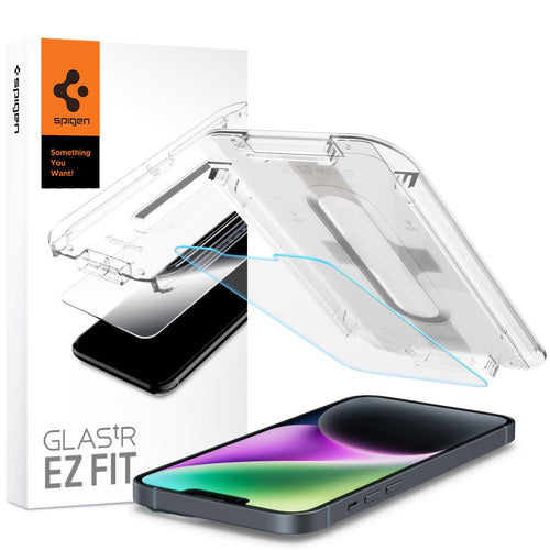 Folie de protectie pentru iPhone 13, Spigen Glas.tR EZ-FIT (AGL03724)