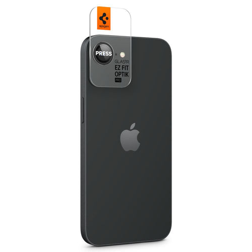 Folie de protectie pentru iPhone 16e, Spigen (2 pack) Optik.tR EZ Fit Pro Camera Glass (AGL09279)