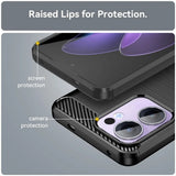 Husa pentru OPPO Reno13 F 4G, Techsuit Carbon Silicone, albastru