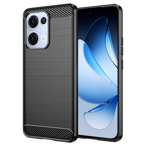 Husa pentru OPPO Reno13, Techsuit Carbon Silicone, negru