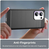 Husa pentru OPPO Reno13 Pro, Techsuit Carbon Silicone, negru