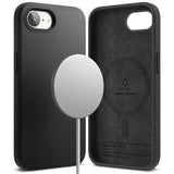 Husa pentru iPhone 16e, Ringke Silicone Magnetic MagSafe, negru