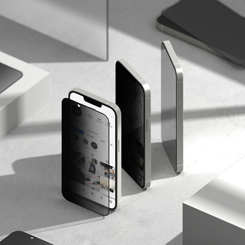 Folie de protectie pentru iPhone 16e, Ringke Easy Slide Privacy Tempered Glass (2 pack)