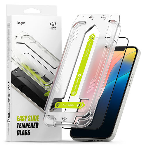 Folie de protectie pentru iPhone 16e, Ringke Easy Slide Tempered Glass (2 pack)