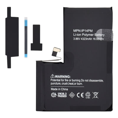 OEM Smartphone Battery (20638), Decoded cu Extra IC (without Welding), iPhone 14 Pro Max, 4323mAh, Negru