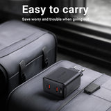 Incarcator retea Acefast (A49), 2x Type-C, Universal Charger, GaN Technology, PD35W, negru