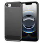Husa pentru iPhone 16e, Techsuit Carbon Silicone, negru