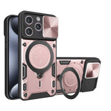 Husa pentru iPhone 15 Pro, Techsuit CamGuard Pro, roz auriu