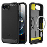 Husa pentru iPhone 16e, Spigen Rugged Armor MagSafe (ACS09152), negru