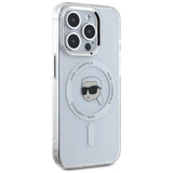 Husa pentru iPhone 15 Pro, Karl Lagerfeld IML MagSafe (KLHMP15LHLSKIH), alb