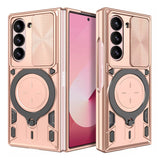 Husa pentru Samsung Galaxy Z Fold6, Techsuit CamGuard Pro, roz auriu