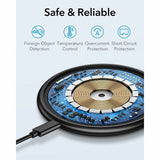 Incarcator wireless ESR HaloLock, MagSafe Compatible cu Cable Type-C, 10W, 1m, albastru