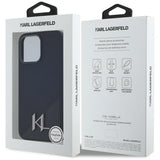 Husa pentru iPhone 15 Pro, Karl Lagerfeld Silicone MagSafe (KLHMP15LSCMKMPCK), negru