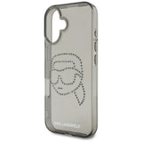 Husa pentru iPhone 16, Karl Lagerfeld IML Rhinestones (KLHCP16SHKHDCELK), negru
