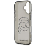 Husa pentru iPhone 16, Karl Lagerfeld IML Rhinestones (KLHCP16SHKHDCELK), negru