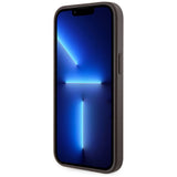 Husa pentru iPhone 15, Guess Cardslot 4G Stripes MagSafe (GUBPHCP15SP4RPSW), maro