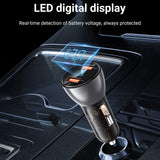 Incarcator auto Acefast (B7), 2x USB, 45W, Dual Incarcare rapida, cu LED Afisaj digital, negru
