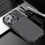 Husa pentru OnePlus 13R, Techsuit CarbonFiber, negru