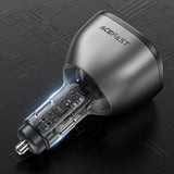 Incarcator auto Acefast (B14), 2x USB-C, USB, 165W, Incarcare rapida, Intelligent Temperature Control, negru