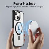 Husa pentru iPhone 13, ESR Classic Hybrid HaloLock, negru;transparenta