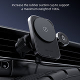 Suport auto Acefast cu Incarcare Wireless (D18), pentru iPhone, 2in1 Incarcare Wireless rapida, pentru Air Vant, Clip blocare, negru
