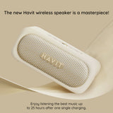 Boxa portabila Havit (SK905BT), Type-C, Bluetooth 5.3, TWS, TF, AUX, Hands-Free Call, IPX7, 2000mAh, bej