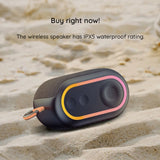Boxa portabila Havit (SK809BT), USB-C, Bluetooth 5.3, TWS, TF, USB, FM, AUX, Hands-Free Call, RGB, IPX5, 1200mAh, negru